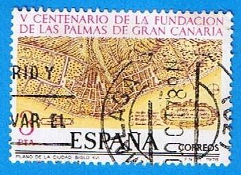 V centenario de la fundacion de las Palmas de Gran Canaria(plano de la ciudad)