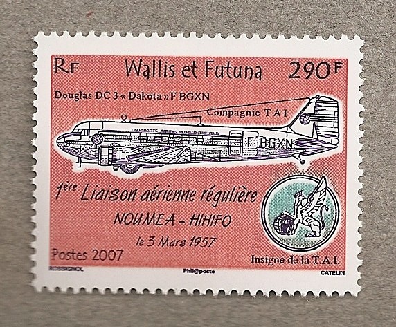 1er enlace aereo (1957) Noumea-Hihifo