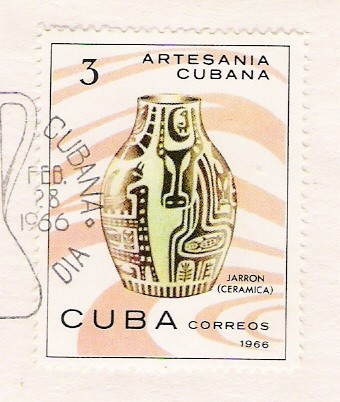 Artesanía Cubana. Jarrón de Cerámica