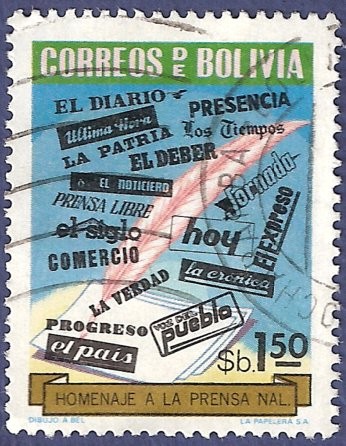BOLIVIA Homenaje a la prensa 1.50
