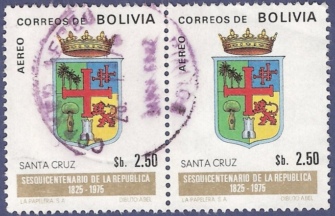 BOLIVIA Santa Cruz 2.50 aéreo doble 