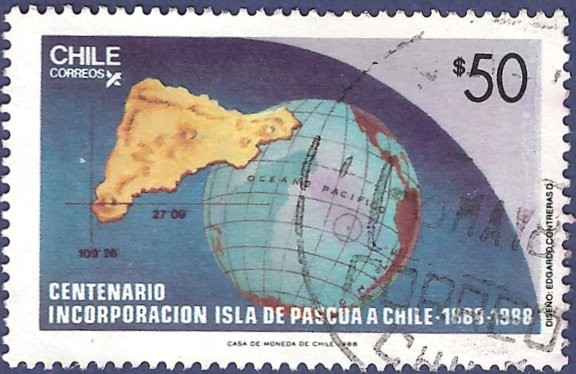 CHILE Centenario Isla de Pascua 50