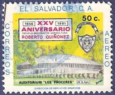 EL SALVADOR Escuela Roberto Quiñonez 50 aéreo