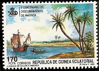 V Centenario Descubrimiento de América  - Llegada de Colón