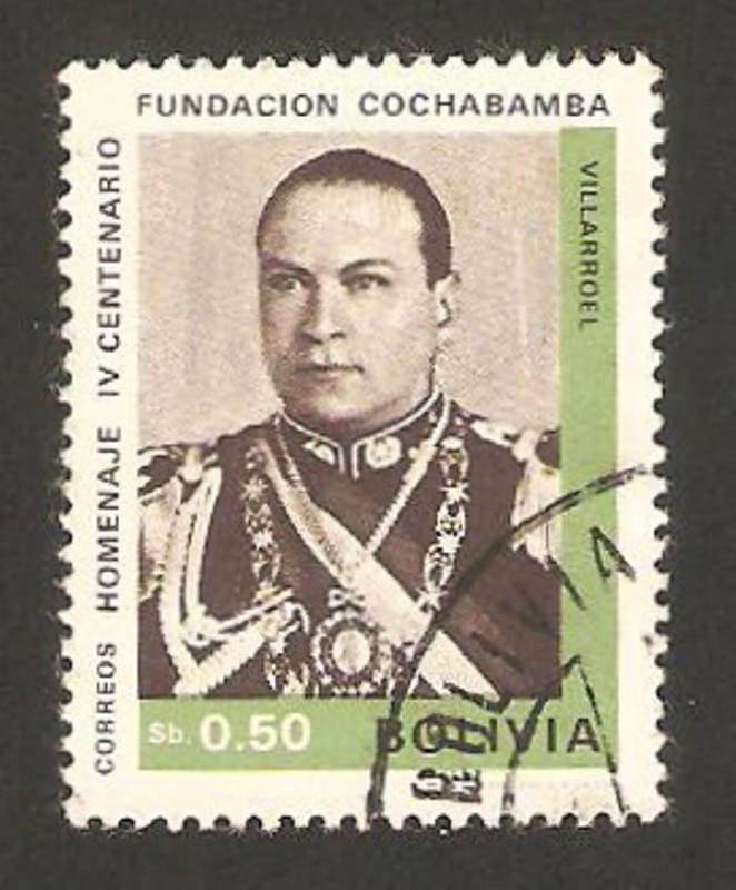 homenaje IV centº fundación cochabamba, villarroel