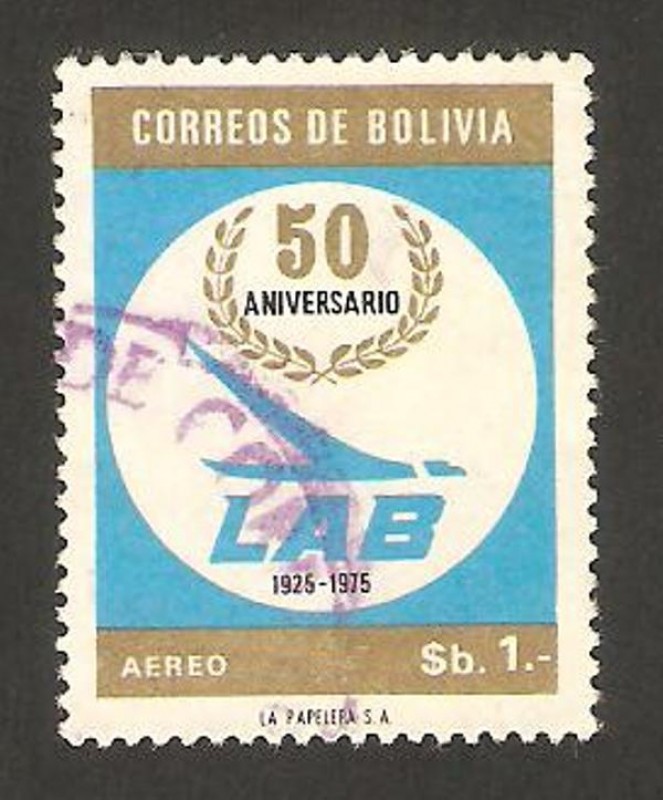 50 anivº de LAB, lineas aéreas