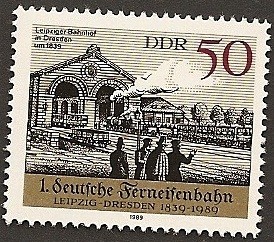 Ferrocarril Leipzig-Dresde 1839 - estación de Dresde