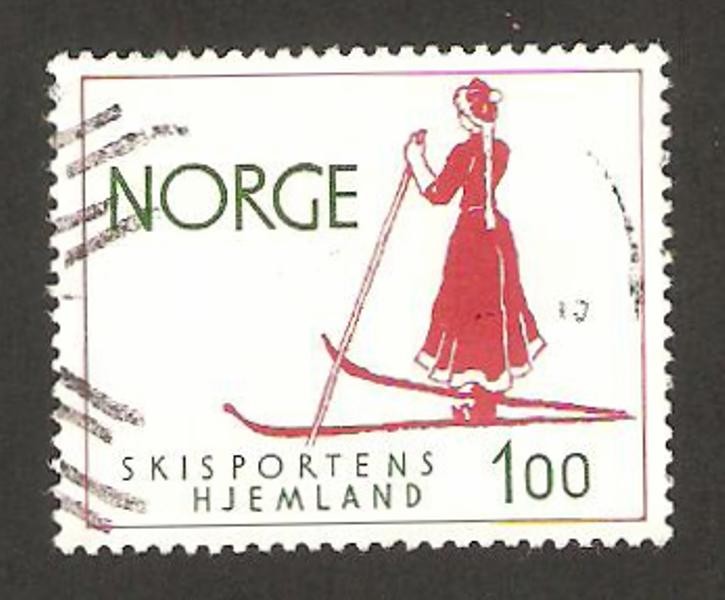 noruega, cuna del esquí, esquí del año 1900