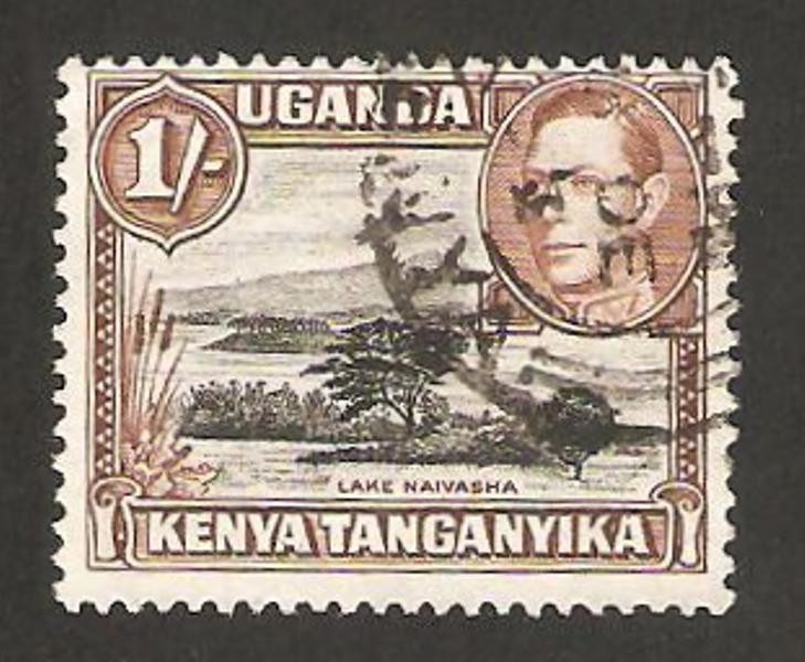 Kenya Uganda Tanganika - george VI y lago naivasha