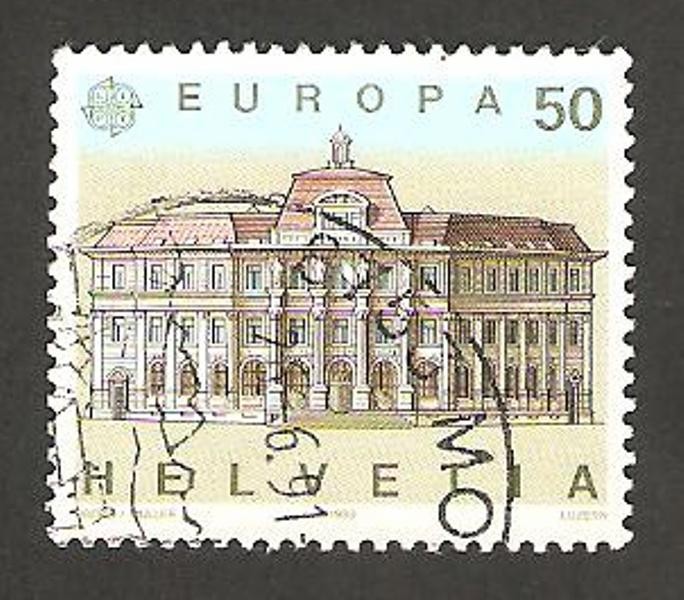 1347 - Europa Cept, edificio de correos de Lucerna