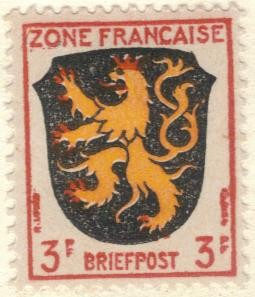 ALEMANIA 1945 Freimarken: Wappen der Lander der franzos. Zone und deutsche Dichter - Pfalz 3