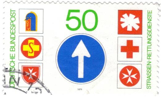ALEMANIA 1976 (M1004) Bundesrepublik strassen rettungsdienste 50