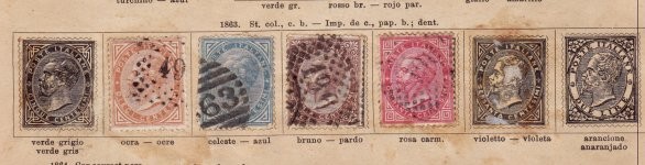 Serie Vittorio Emanuele II año 1863