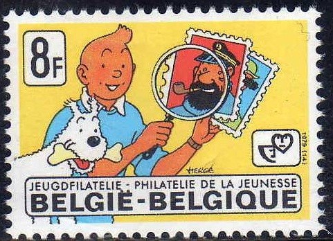Belgica 1979 Scott 1036 Sello Nuevo ** Comics Tintin Filatelico Belgique 