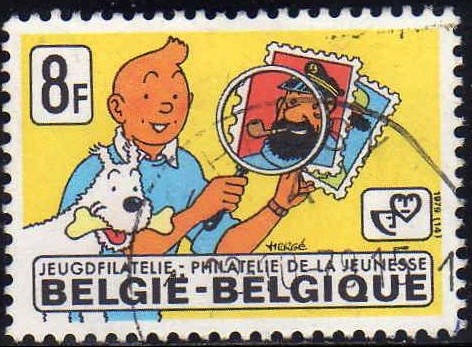Belgica 1979 Scott 1036 Sello Comics Tintin Filatelico usado Belgique 