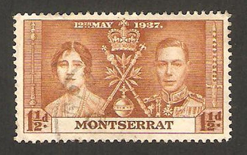 Montserrat, coronación de george VI 