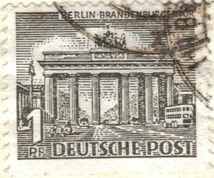 ALEMANIA 1949 Freimarken: Berliner Bauten - Brandemburger Tor1