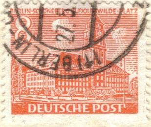 ALEMANIA 1949 Freimarken: Berliner Bauten - schoneberg rudolf wilde platz 8