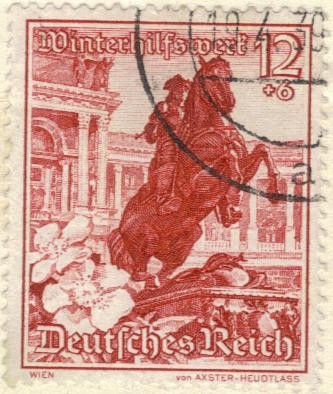 ALEMANIA 1949 (Y621) III Reich. Paisajes y flora de Austria. Monumento del principe Eugenio y Rosa A