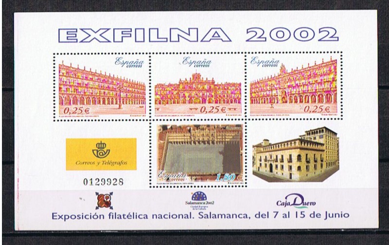 Edifil  3906  Exposición Filatélica Nacional  EXFILNA 2002  
