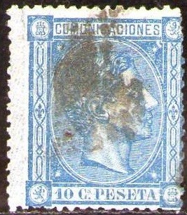 ESPAÑA 1875 164 Sello Alfonso XII 10c Usado Espana Spain Espagne Spagna 