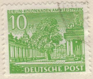 ALEMANIA 1949 Freimarken: Berliner Bauten - Kolonnaden am Kleistpark, Schoneberg 10