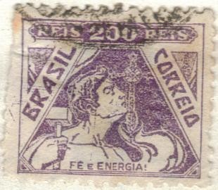 BRASIL 1931-34 (RHM283) Filigrana cruzeiro 200r