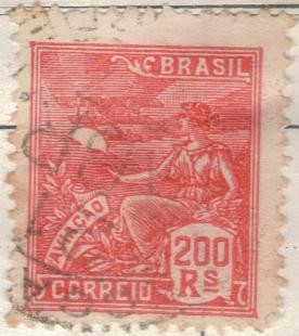 BRASIL 1922 (RHM184) Vovo - Parte 1 sem filigrana 200r