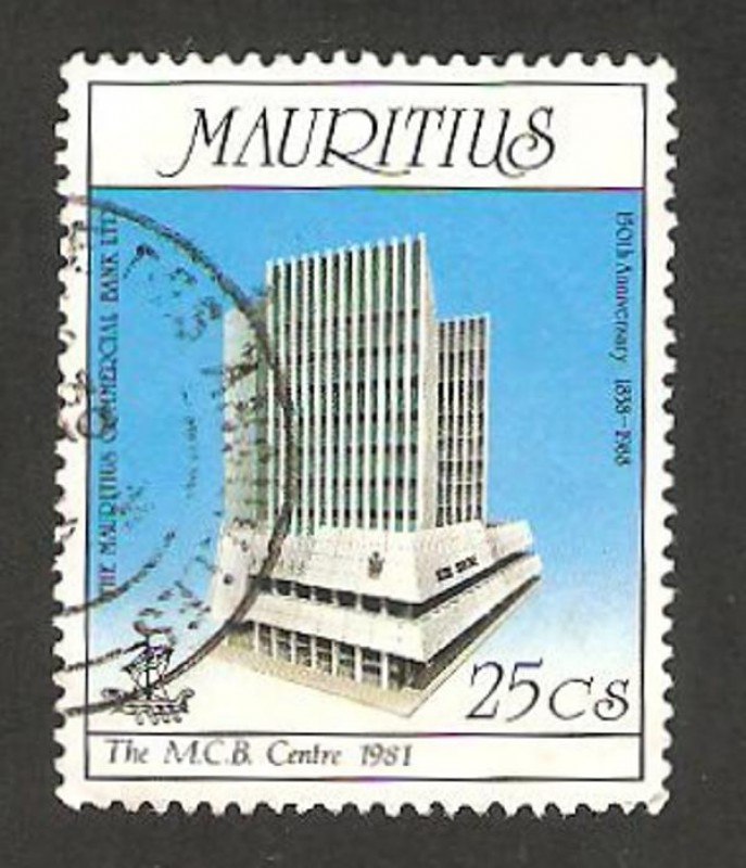 150 anivº del banco comercial de Mauricio