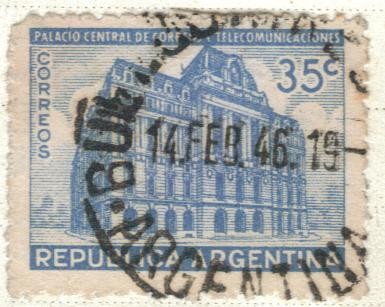 1942 (MT419) Palacio Central de Correos y Telecomunicaciones 35c 2