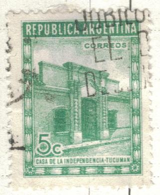 1943 (MT436) Casa historica de Tucuman. Conmemorativo de su Restauracion 5c
