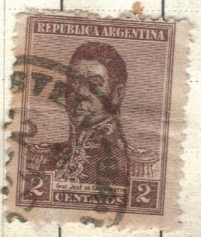 ARGENTINA 1917 (MT214) San Martin 2c