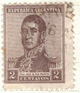 ARGENTINA 1917 (MT214) San Martin 2c