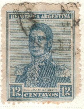 ARGENTINA 1917 (MT219) San Martin 12c