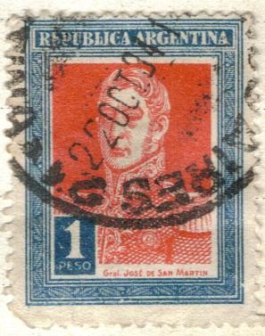 ARGENTINA 1923 (MT276) San Martin 1p