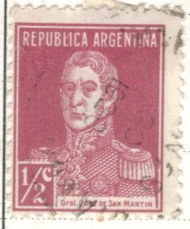ARGENTINA 1923 (MT281) San Martin con punto 1/2c 