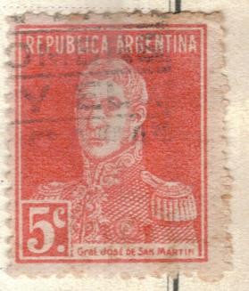 ARGENTINA 1923 (MT281) San Martin con punto