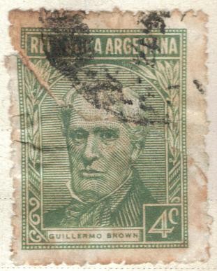 ARGENTINA 1939 (MT393) Proceres tipo de 1935 - Guillermo Brown 4c