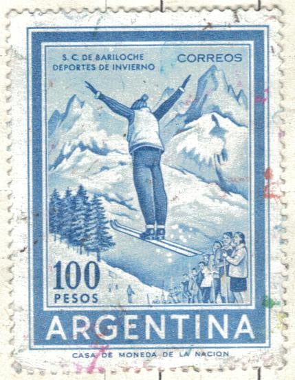 ARGENTINA 1959 (MT606) IIserie de Proceres y Riquezas Nacionales 100p