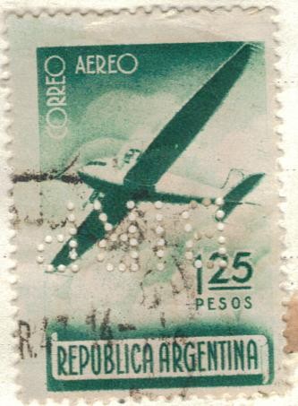 ARGENTINA 1940 (MT23) Correo Aereo - Emision definitiva 1.25c