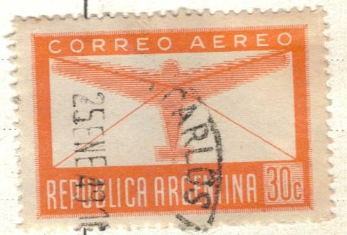 ARGENTINA 1942 (MT25) Correo Aereo - Emision definitiva 30c