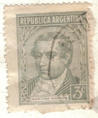 ARGENTINA 1946 (MT463) Efigie de Mariano Moreno 3c 2