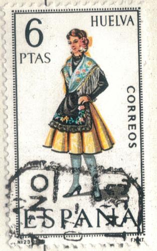 ESPANA 1968 (E1849) Trajes tipicos espanoles - Huelva 6p