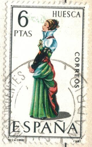 ESPANA 1968 (E1850) Trajes tipicos espanoles - Huesca 6p