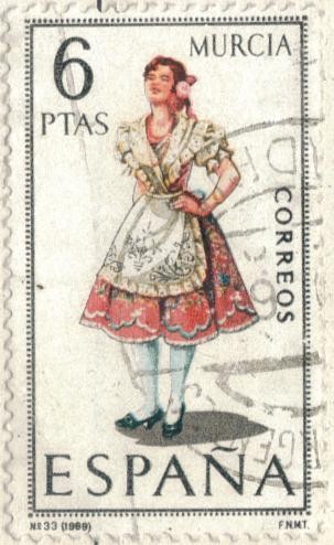 ESPANA 1969 (E1906) Trajes tipicos espanoles - Murcia 6p