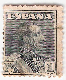 Alfonso XIII, Tipo Vaquer de perfil. - Edifil 321