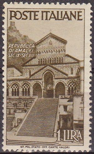 Italia 1946 Scott 478 Sello Nuevo ** Catedral de S. Andrea Republica de Amalfi Siglo IX-XII 