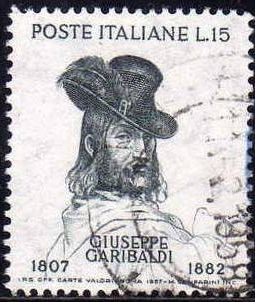 Italia 1957 Scott 733 Sello Aniversario Giuseppe Garibaldi Usado