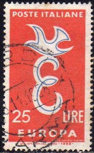 Italia 1958 Scott 750 Sello Serie Europa usado