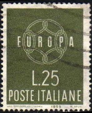 Italia 1959 Scott 791 Sello Serie Europa usado